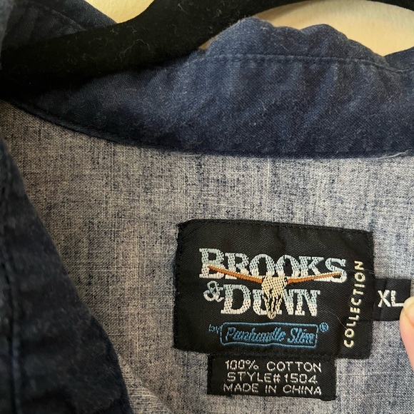 Boys youth XL Brooks and Dunn button up western rodeo cowboy long sleeve shirt. - Picture 4 of 5